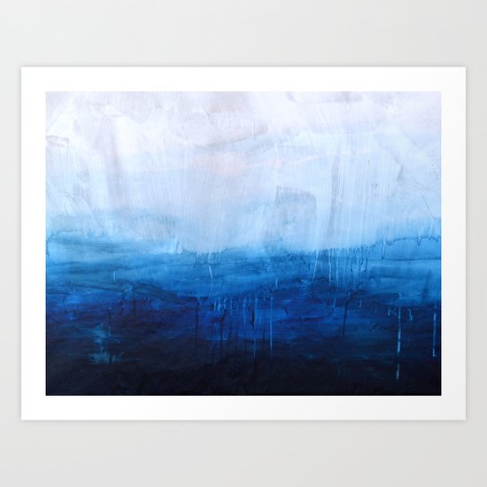 All good things are wild and free - Ocean Ombre Painting Art Print