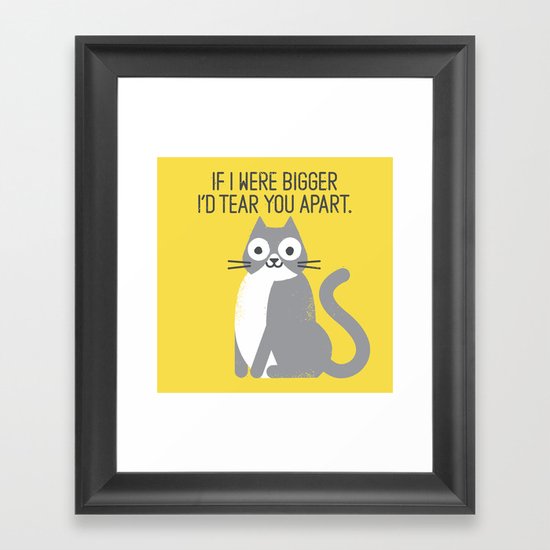 Purrfectly Honest Framed Art Print