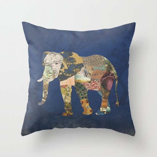 Elephant - The Memories of an Elephant Throw Pillow
