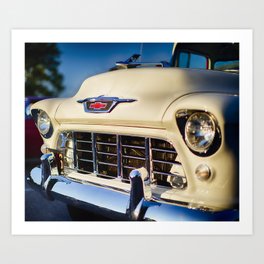 Classic Chevy Pick Up Truck Front View Art Print
