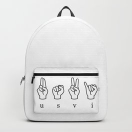 usvi Backpack | Vi, Hands, Usvirginislands, Signlanguage, Letters, Graphicdesign, Fingers, Gestures, Virginislands, Gesture 