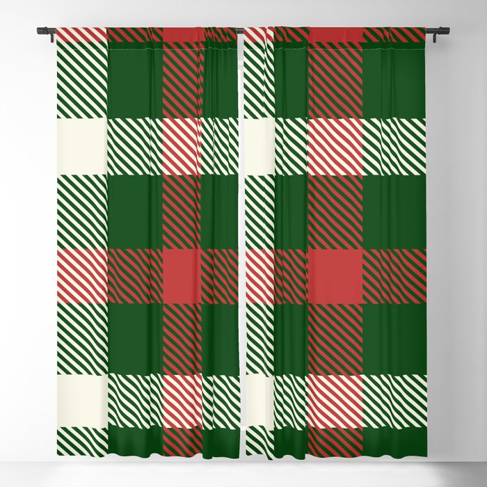 Christmas Tartan Seamless Pattern 10 Blackout Curtain