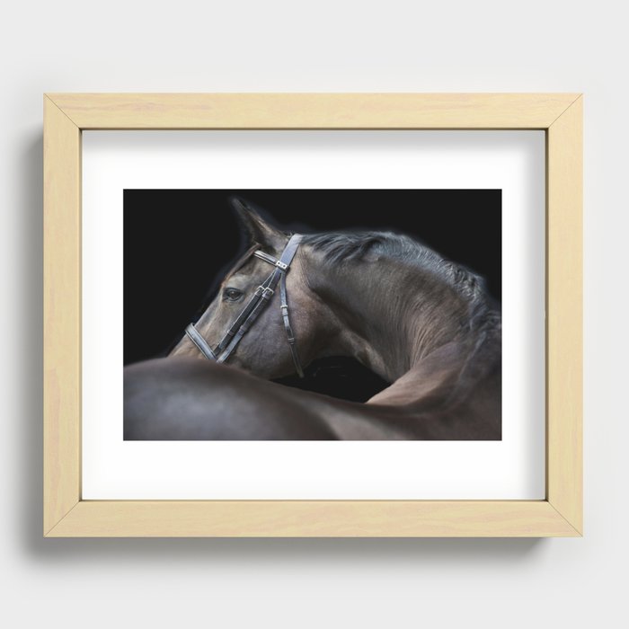 I'm watching you - Equestrian art Recessed Framed Print