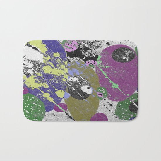 Gather Together - Abstract, pastel coloured, textured, artwork Bath Mat