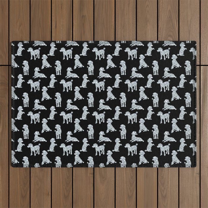 Diamond Poodles Outdoor Rug