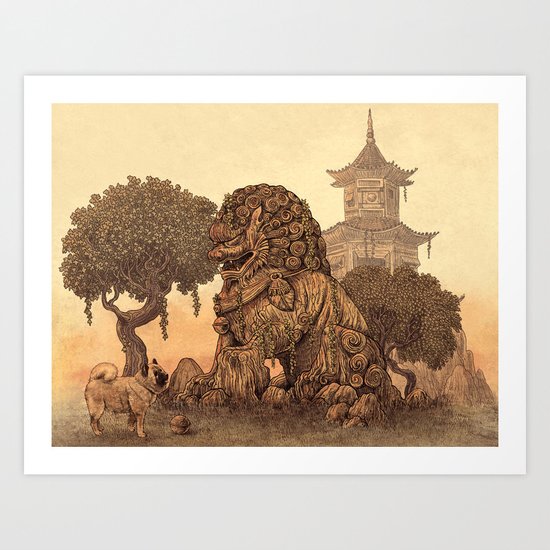 Foo Dogs Art Print