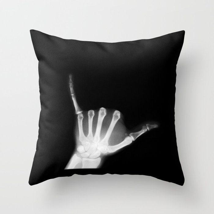 Hang Loose X-Ray Throw Pillow