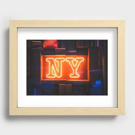 Neon NY Recessed Framed Print