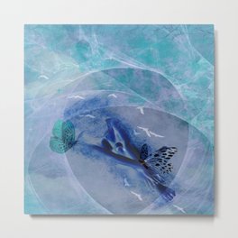 Pensée bleue  Metal Print