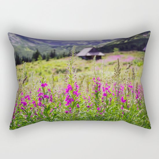 Fireweed In The Mountains Rectangular Pillow