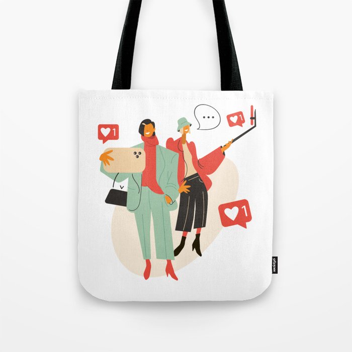 Two stylish girls  Tote Bag