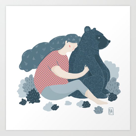 Bear Hug Art Print