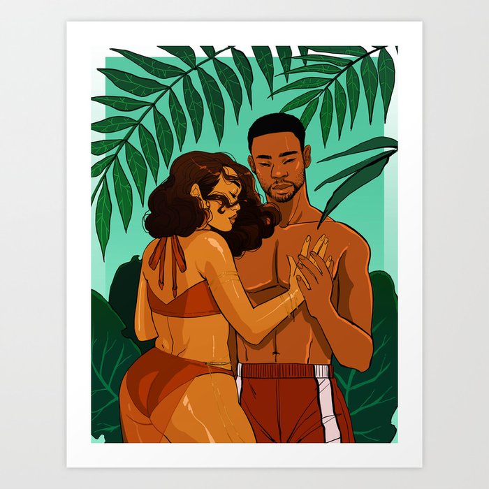 Romance in the tropics Art Print