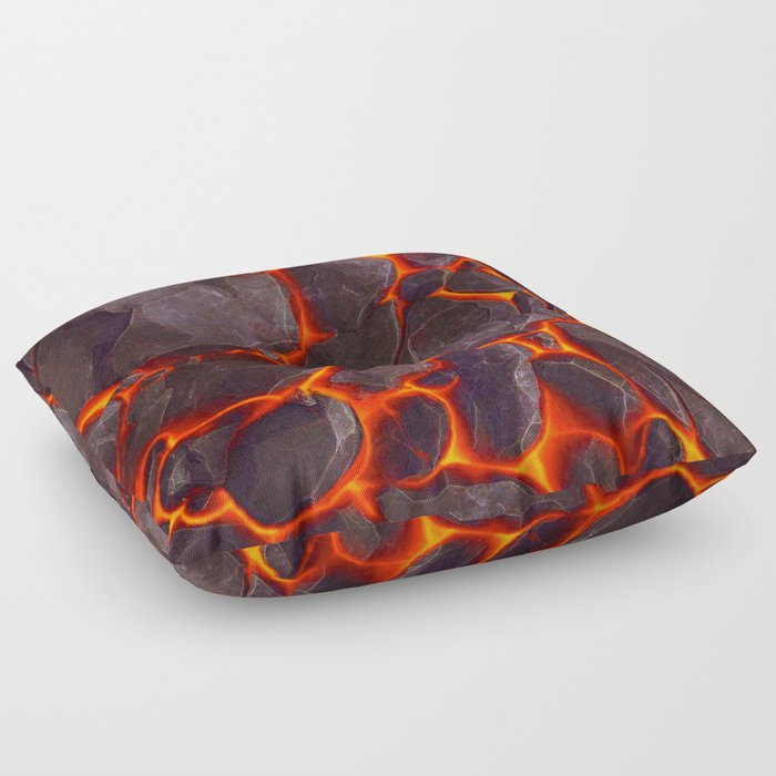 " Global: 2022/today - Lava on the Volcano ...  Floor Pillow