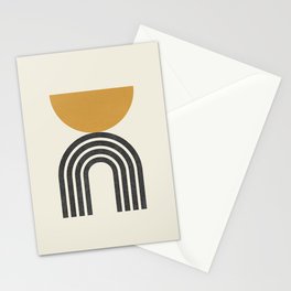 Mid century modern - half sun arch Stationery Card