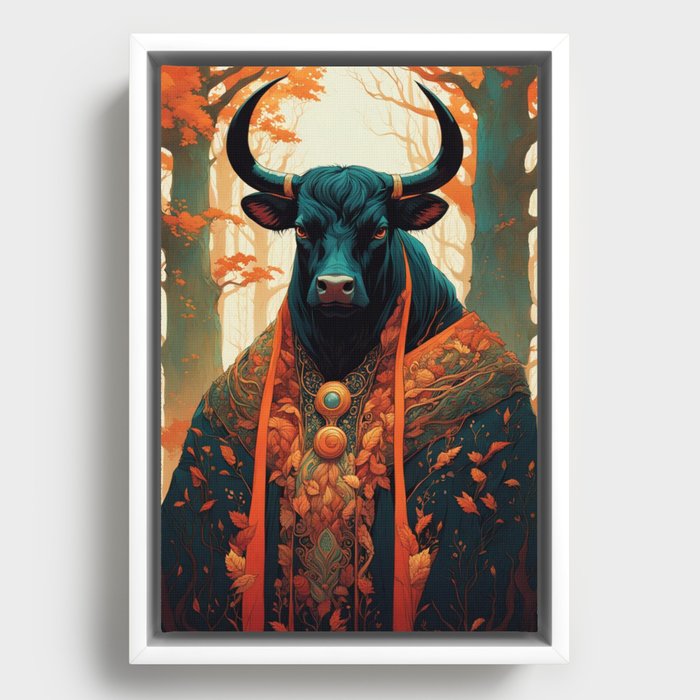 Master Bull No.1 Framed Canvas
