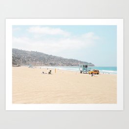 Redondo Beach // California Ocean Vibes Lifeguard Hut Surfing Sandy Beaches Summer Tanning Art Print