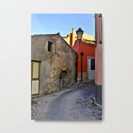 Medieval village of Sicily Metal Print | Italianfacades, Houses, Vintage, Oldlantern, Littlelane, Digital, Abandonedplaces, Italy, Travel, Sicilianhouses 