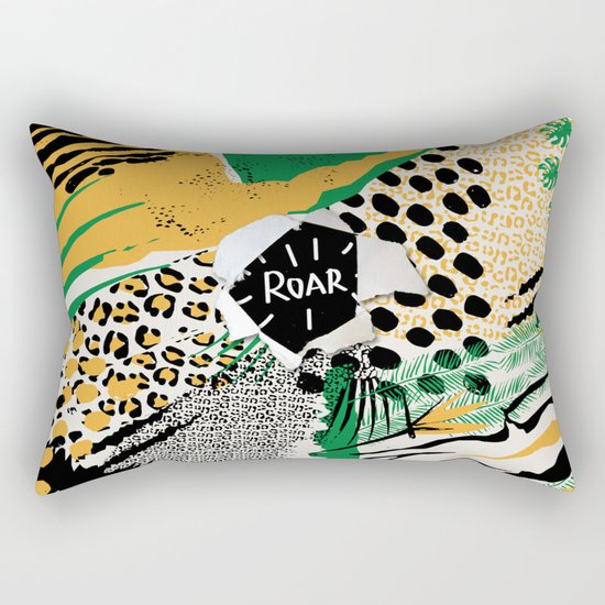 ROAR (wild cats) Rectangular Pillow