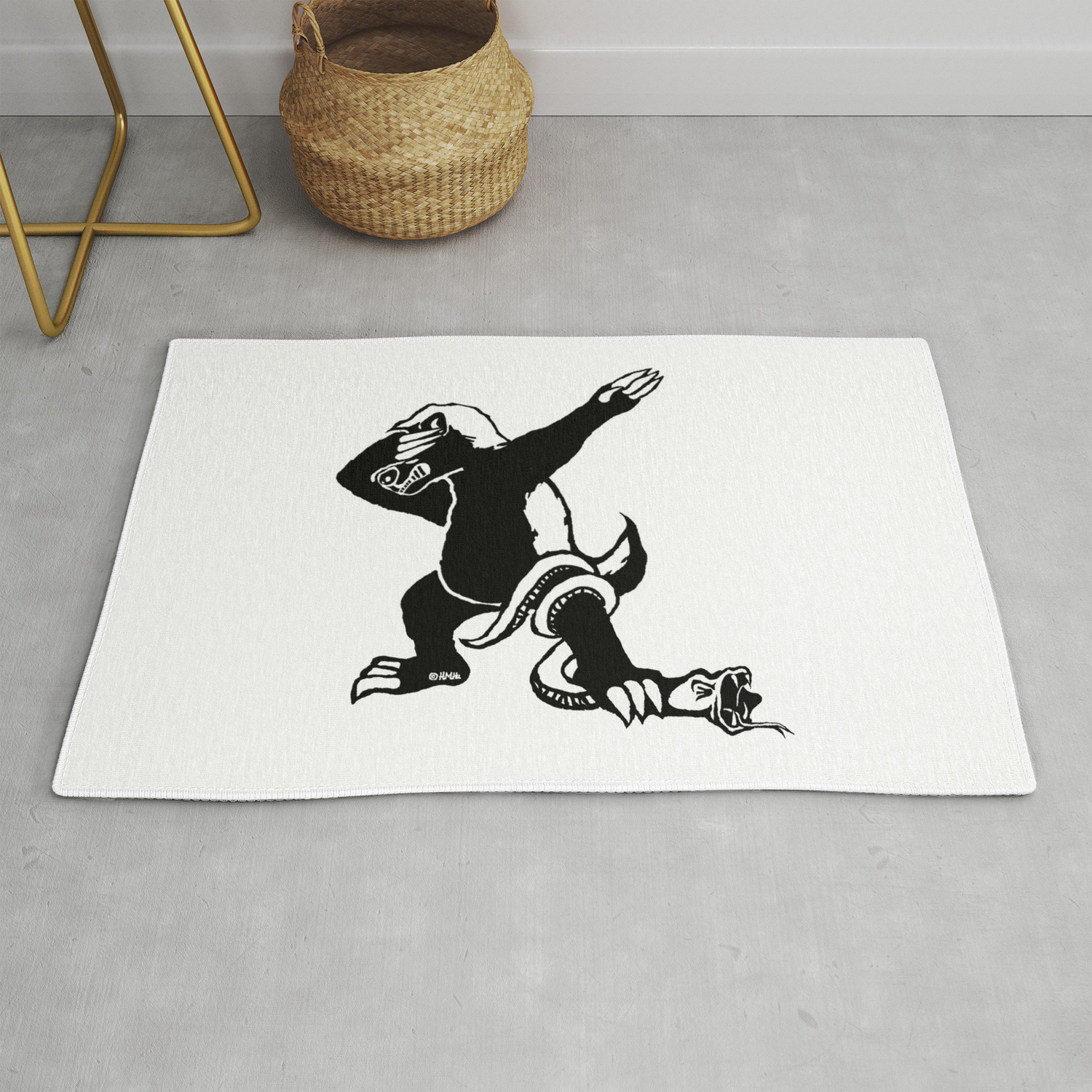 Dabbing Honey Badger Rug By Newsigncreation Society6