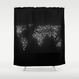 Tiny light spec in the great big universe Shower Curtain