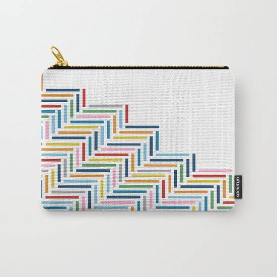 Herringbone Color Part Carry-All Pouch