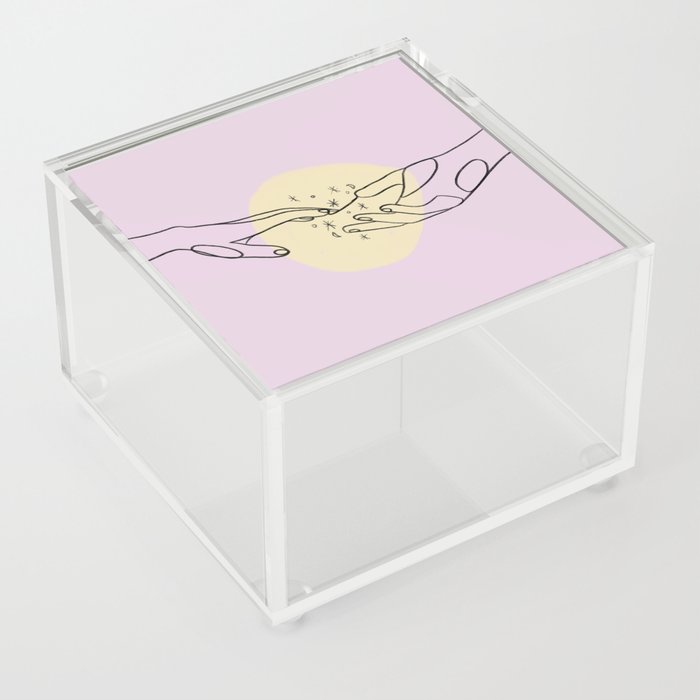 The Spark Between the Touch Of Our Hands Acrylic Box