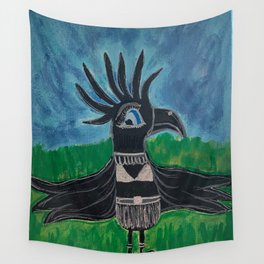 Show Girl Crow Painting, Original one of a kind Wall Tapestry