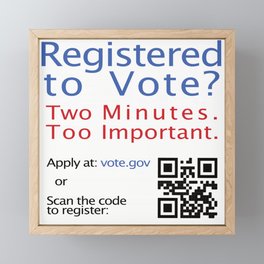 VoterRegistration Framed Mini Art Print