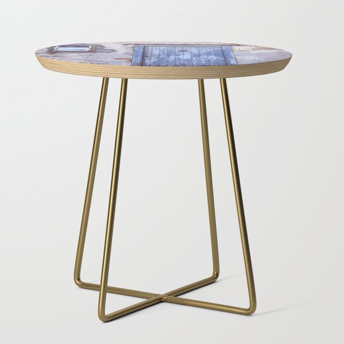 Old Blue Italian Door Side Table By Mariaheyens Society6