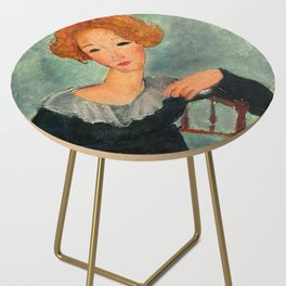 Woman with Red Hair, 1917 by Amedeo Modigliani Side Table