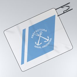 Racing Stripes of Argentine Naval Prefecture Picnic Blanket