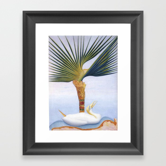 Palm Tree and Bird painted by Joseph Stella 1877-1946 Framed Art Print