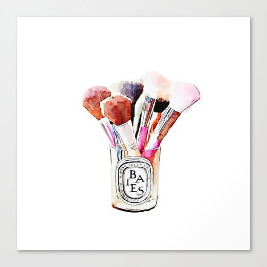 Makeup brush Canvas Print