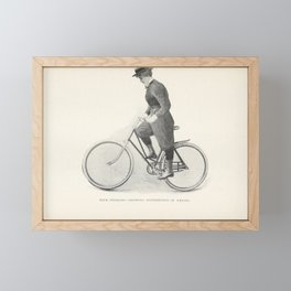 "Back Pedaling" from "Bicycling for Ladies" by Maria E. Ward, 1896 Framed Mini Art Print