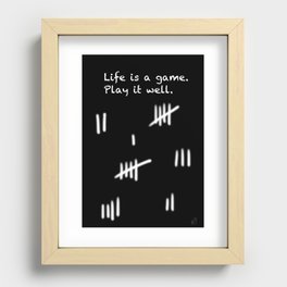 Life Is A Game Recessed Framed Print