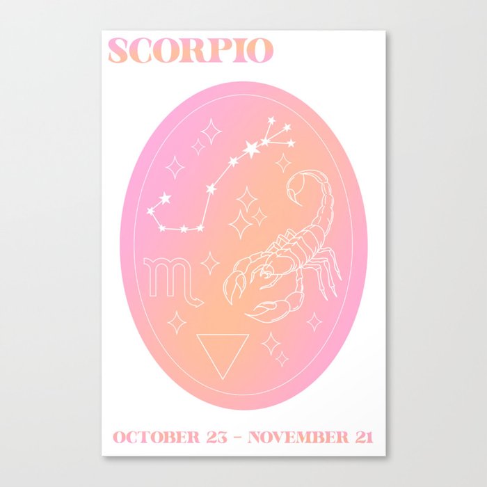 Scorpio Astrology Poster Canvas Print