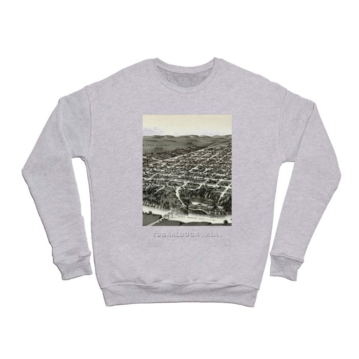 Tuscaloosa-Alabama-1887 vintage pictorial map Crewneck Sweatshirt