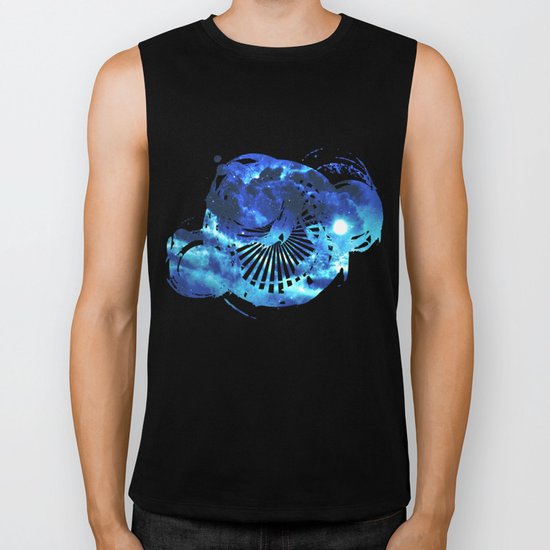 Blue on Moon Biker Tank