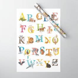 Alphabet Animals for kids Wrapping Paper