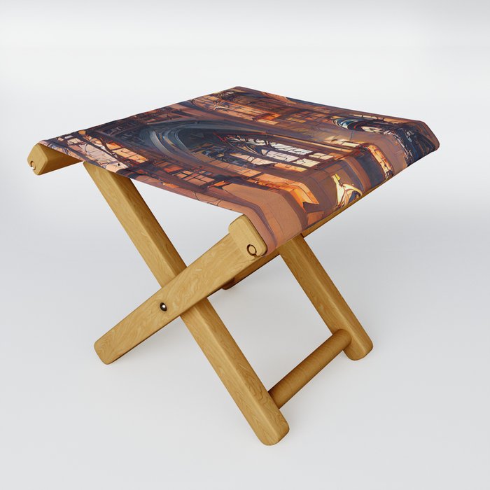 A Dark Gothic Cathedral Folding Stool