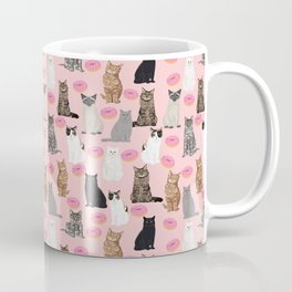 Cats with donuts cute cat breeds cat portraits pet portrait cat lady hipster gifts sprinkle donut Coffee Mug