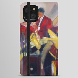 Bourbon Street Nocturnal African American Jazz Band musical portrait painting by Maurice Fillonneau, CC BY-SA 3.0 <https://creativecommons.org/licenses/by-sa/3.0>, via Wikimedia Commons iPhone Wallet Case