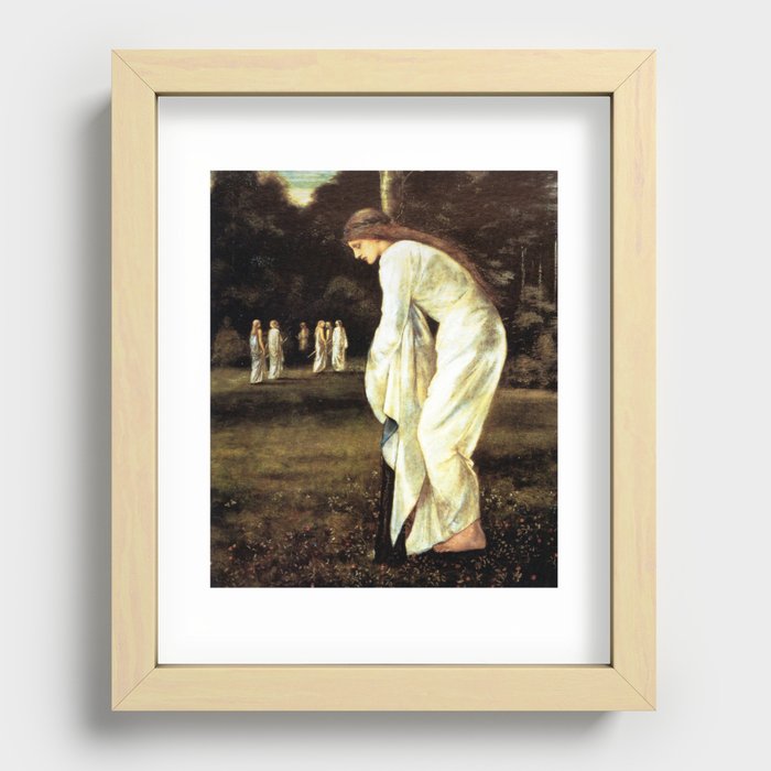 saint george and the dragon the princess tied to the tree 1866 - edward burne jones  Recessed Framed Print