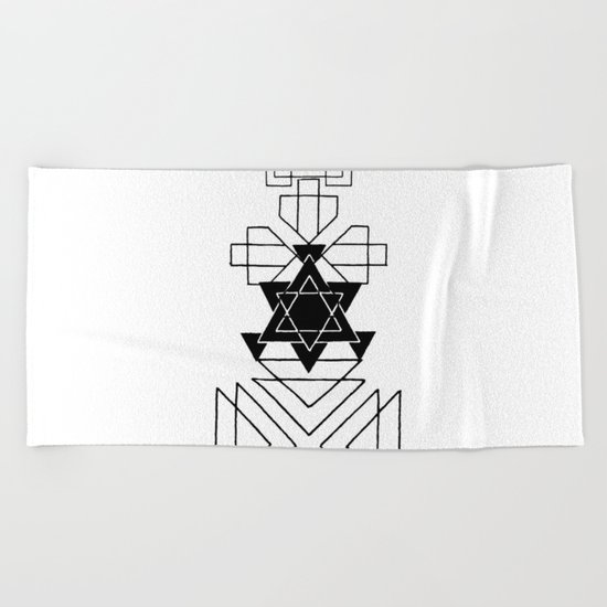 Minimal Geometry - Scandinavian art Beach Towel