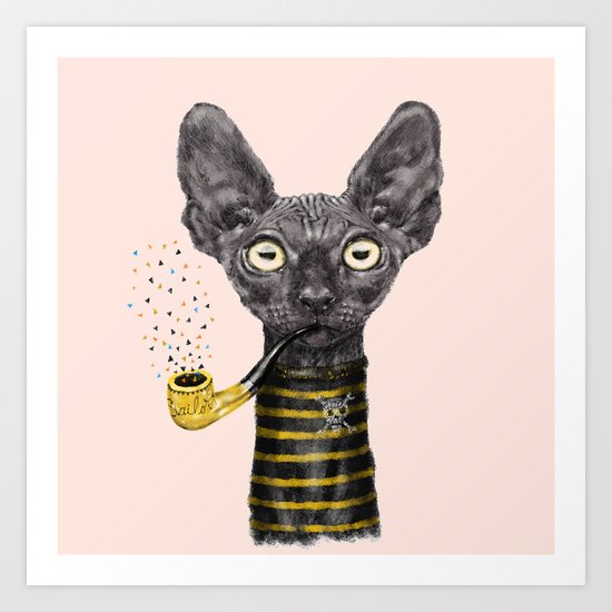 Black Cat Art Print