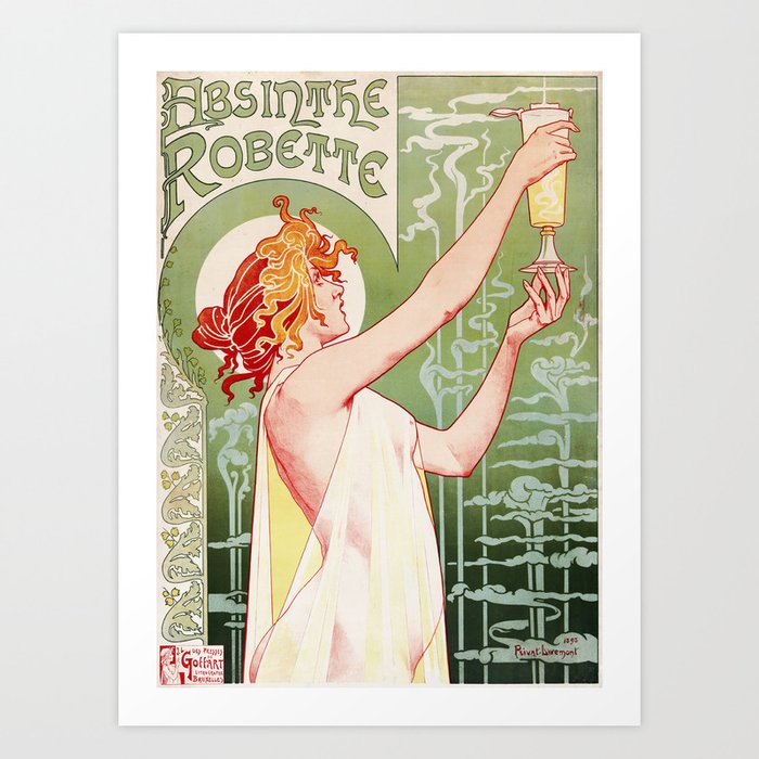 Art Nouveau Absinthe Robette ad Art Print