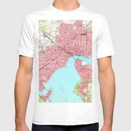 Vintage Map of Jacksonville Florida (1950) T-shirt