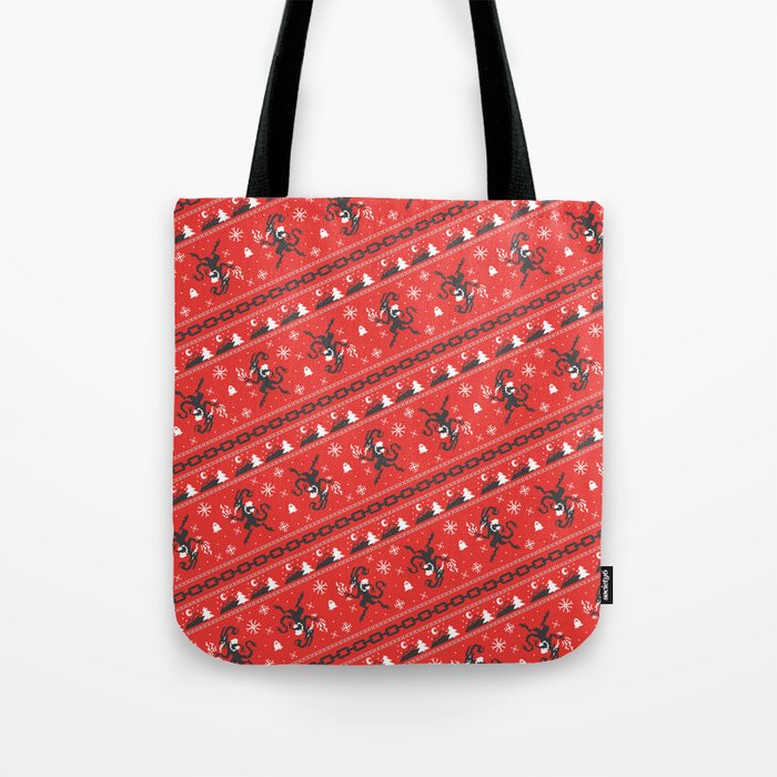 KRAMPUS PATTERN (Red) Tote Bag