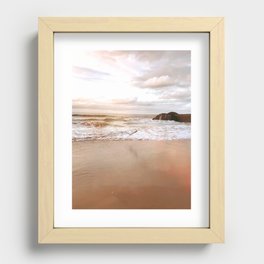 Seagull in Brittany Art Print Recessed Framed Print